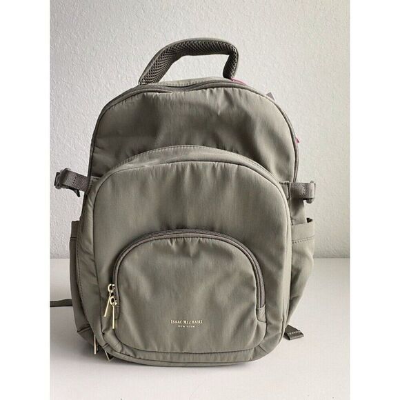 Isaac Mizrahi Backpack Holds Stanley Cup in Outside Pocket Green Expandable NEW - Picture 1 of 14